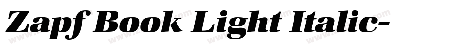 Zapf Book Light Italic字体转换